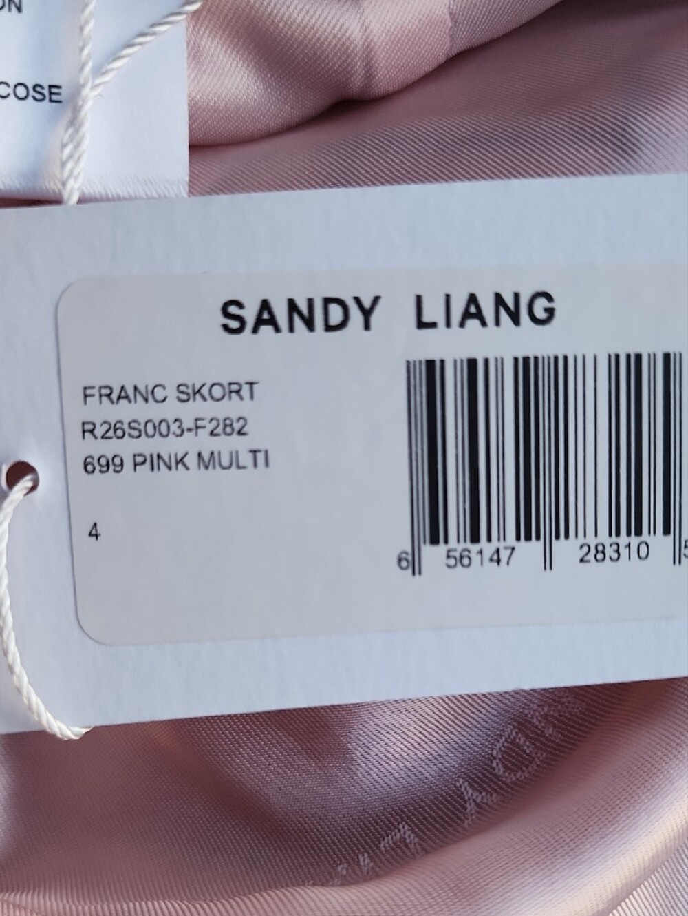 Sandy Liang Franc Skort Pleated Pink Multi Plaid Size 4 - Picture 7 of 14